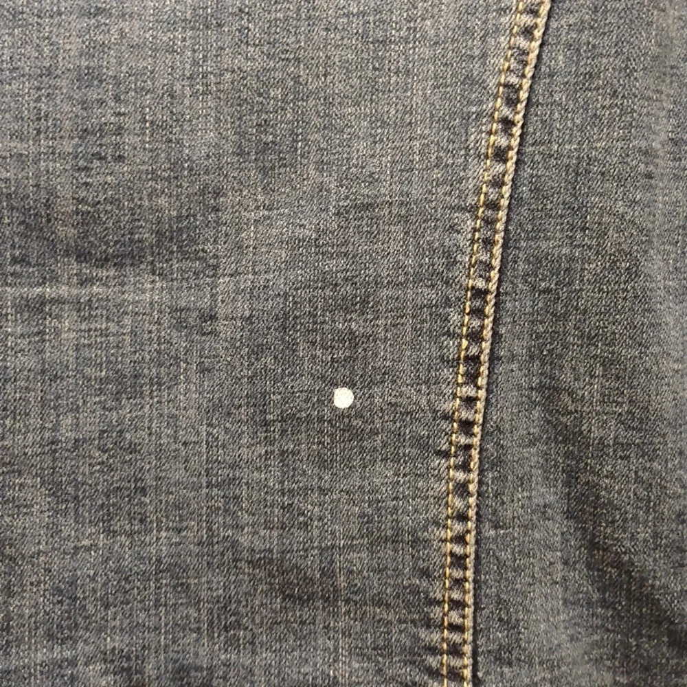 Pilcro and the Letterpress Anthropology Distressed Denim Zip Up Jacket Size M